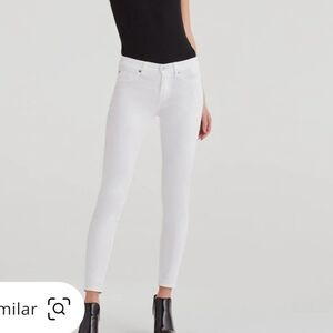 7 For All Mankind White Skinny Jeans